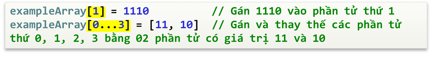 Thao tác với mảng