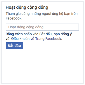 Hoạt động cộng đồng Fanpage