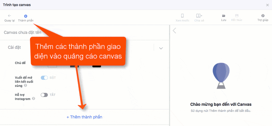Quảng cáo canvas